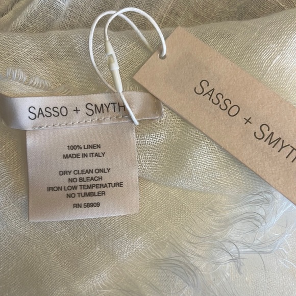 SASSO + SMYTH 100% LINEN SCARF. - Picture 7 of 8